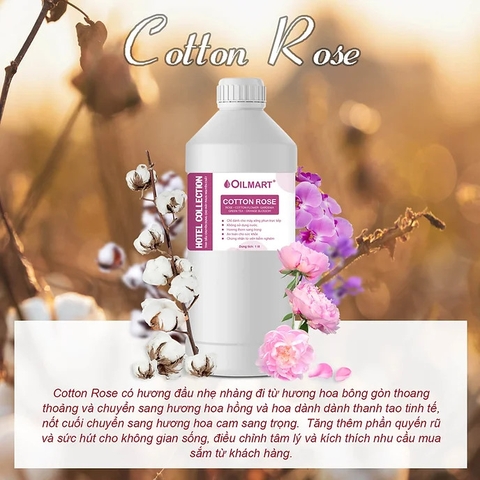 Tinh Dầu Nước Hoa Dung Tích Lớn Chuyên Dụng Cho Máy Phun Tinh Dầu Oilmart - Cotton Rose