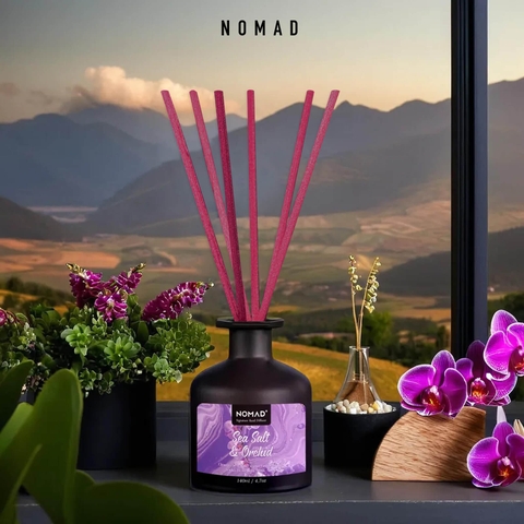 Bộ Tán Hương Que Mây Nomad Reed Diffuser 140ml - Sea Salt & Orchid