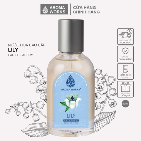 Nước hoa tinh dầu Aroma Works Lily Eau De Parfum lưu hương lâu
