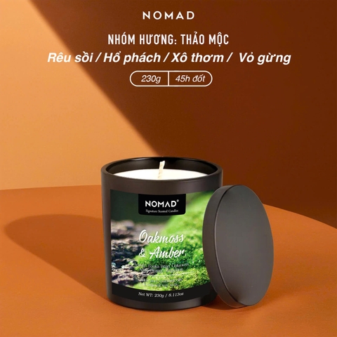 Nến Thơm Nomad Signature Scented Candle 230g - Oakmoss & Amber