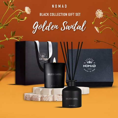 Set Quà Tặng Nến Thơm Và Tán Hương Nomad Dòng Black Collection