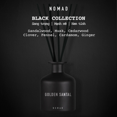 Bộ Tán Hương Que Mây Nomad Black Collection Reed Diffuser 140ml