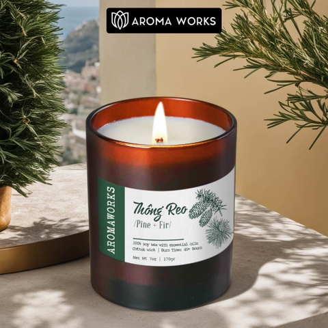 Nến Thơm Handmade Aroma Works Scented Candle Làm Từ Tinh Dầu Thiên Nhiên & Sáp Nành 170g