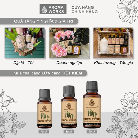 Tinh Dầu Thiên Nhiên Khuynh Diệp Aroma Works Essential Oil Eucalyptus