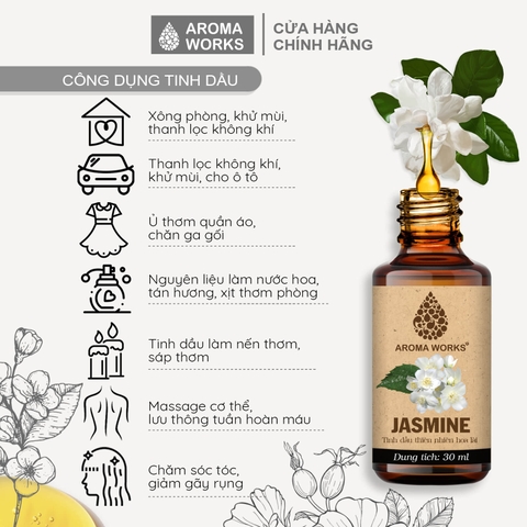 Tinh Dầu Thiên Nhiên Hoa Lài Aroma Works Essential Oil Jasmine