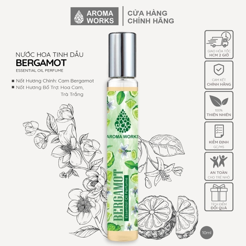 Nước hoa không cồn Aroma Works Lotus Essential Oil Perfume 10ml - Hương Sen