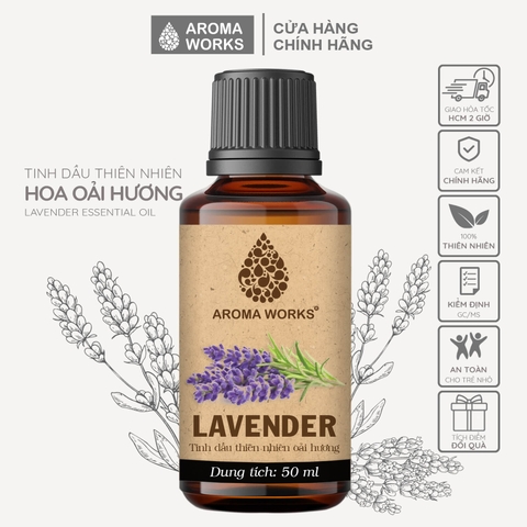 Tinh Dầu Thiên Nhiên Hoa Oải Hương Aroma Works Essential Oil Lavender