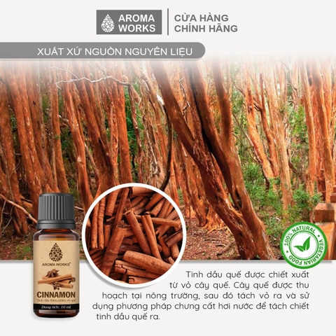 Tinh Dầu Thiên Nhiên Vỏ Quế Aroma Works Essential Oil Cinnamon