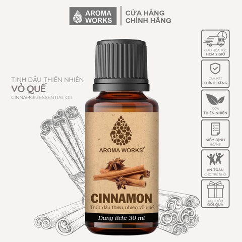 Tinh Dầu Thiên Nhiên Vỏ Quế Aroma Works Essential Oil Cinnamon
