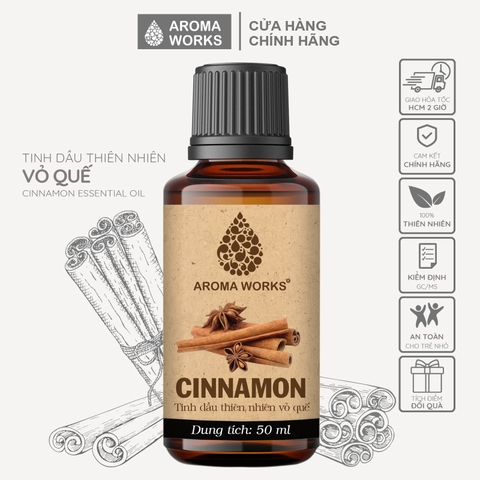 Tinh Dầu Thiên Nhiên Vỏ Quế Aroma Works Essential Oil Cinnamon