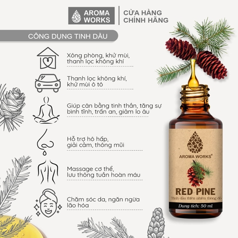 Tinh Dầu Thiên Nhiên Thông Đỏ Aroma Works Essential Oil Red Pine
