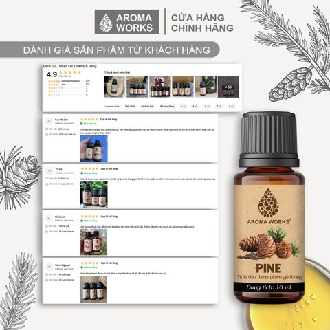 Tinh Dầu Thiên Nhiên Gỗ Thông Aroma Works Essential Oil Pine