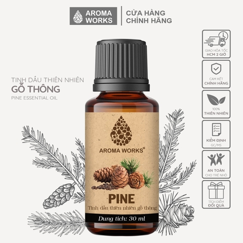 Tinh Dầu Thiên Nhiên Gỗ Thông Aroma Works Essential Oil Pine