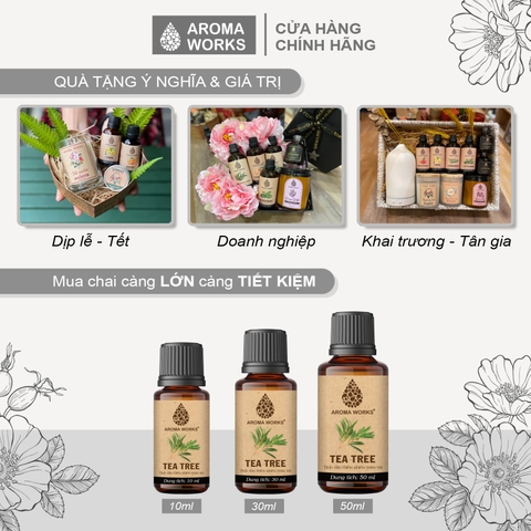 Tinh Dầu Thiên Nhiên Tràm Trà Aroma Works Essential Oil Tea Tree