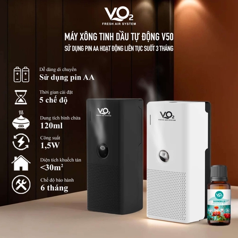 Máy Phun Tinh Dầu Tự Động VO2 Aroma Diffuser - V50
