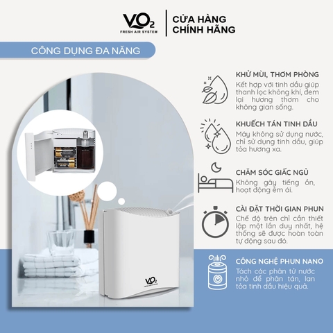 Máy xông tinh dầu chuyên dụng cho gia đình VO2 Smart Home Aroma Diffuser