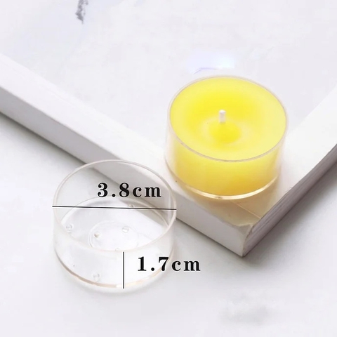 Vỏ Nến Tealight Bằng Nhựa + Tim - Tealight Plastic + Wick