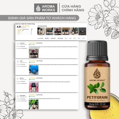 Tinh Dầu Thiên Nhiên Lá Chanh Aroma Works Essential Oil Petitgrain