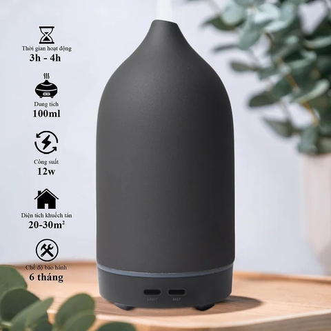 Máy Khuếch Tán Tinh Dầu Nomad Ceramic Ultrasonic Diffuser - 12W 100ml