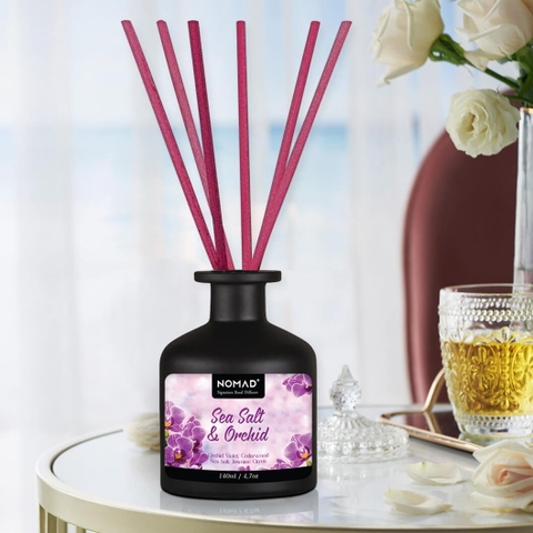 Bộ Tán Hương Que Mây Nomad Reed Diffuser 140ml - Sea Salt & Orchid