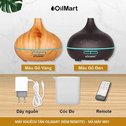 Máy Khuếch Tán Oilmart M01 - 10W 400ml (Kèm Điều Khiển)