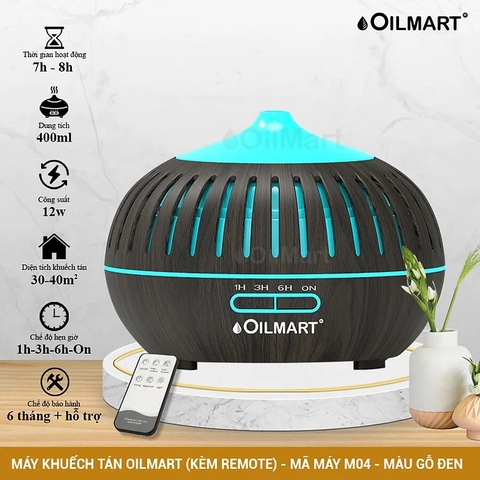 Máy Khuếch Tán Tinh Dầu Oilmart M04 - 12W 400ml (Kèm Điều Khiển)