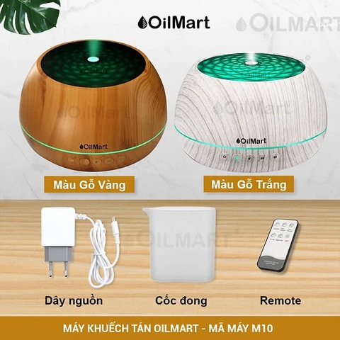 Máy Khuếch Tán Tinh Dầu Oilmart 10 - 14W 1000ml (Tích Hợp Bluetooth Nghe Nhạc)