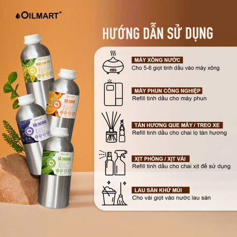 Tinh Dầu Oải Hương Nguyên Chất Dung Tích Lớn Oilmart Essential Oils Lavender