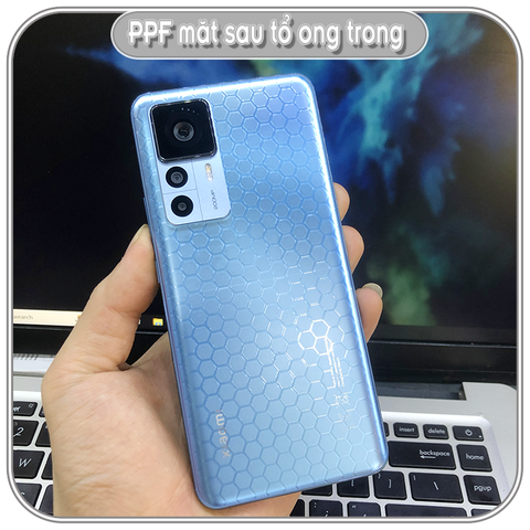 Miếng dán PPF Xiaomi 12T - 12T Pro chống trầy mặt lưng, tổ ong trong