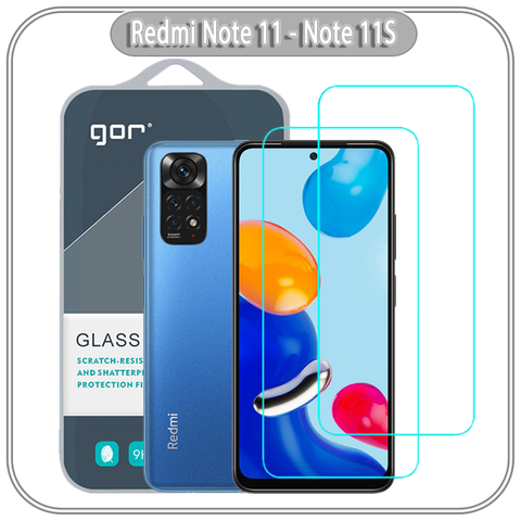 Bộ 2 kính cường lực Gor cho Xiaomi Redmi Note 11 - Note 11S 4G, trong suốt cạnh bo 2.5D