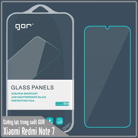 Bộ 2 miếng kính cường lực Gor cho Xiaomi Redmi Note 7 - Full Box