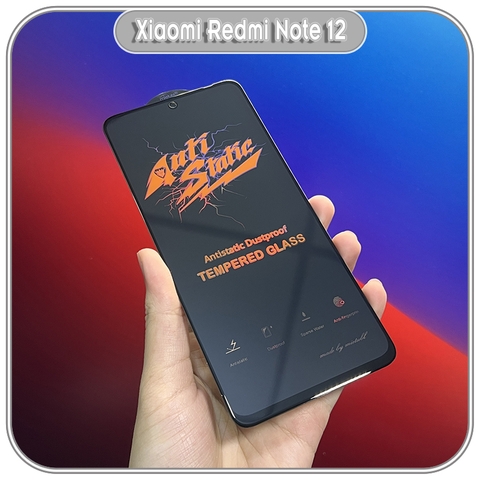 Kính cường lực Xiaomi Redmi Note 12 Antistatic Dustproof - Không tĩnh điện chống bụi