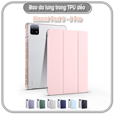 Bao da cho Xiaomi Pad 7 - 7 Pro, lưng TPU dẻo trong chống sốc