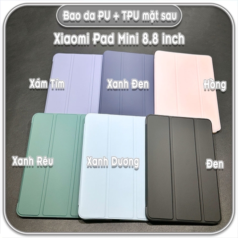 Bao da Xiaomi Pad Mini 8.8 inch, mặt trước PU, mặt sau TPU dẻo