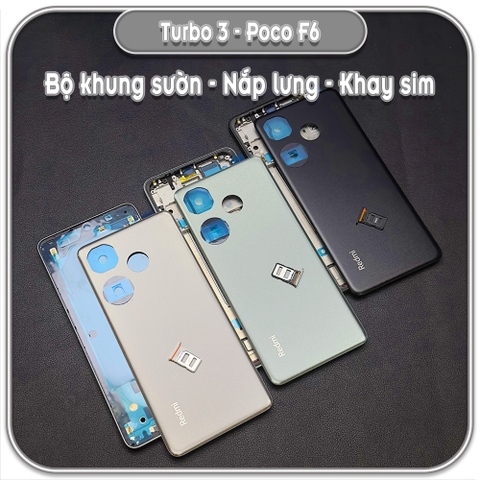 Thay bộ vỏ khung sườn, nắp lưng cho Redmi Turbo 3 - Poco F6