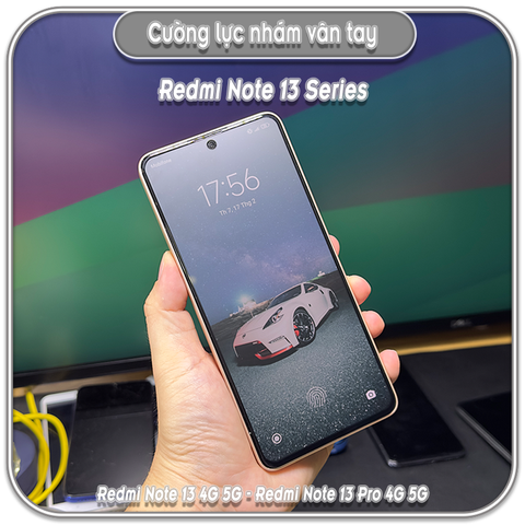 Cường lực Redmi Note 13 4G 5G - Note 13 Pro 4G 5G, nhám hạn chế vân tay Full viền Đen