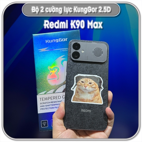 Cường lực KungGor cho Redmi K90 Max, trong không viền đen bộ 2 miếng