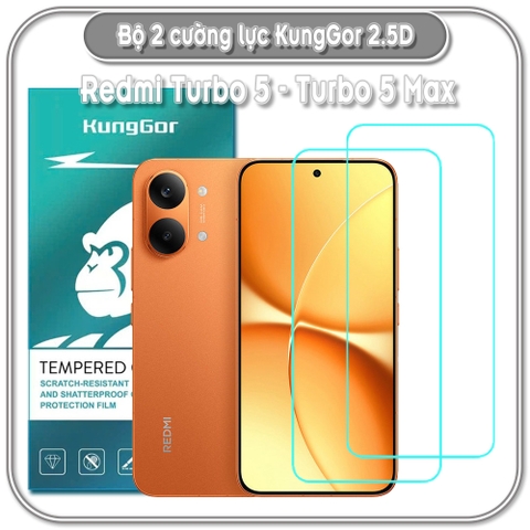 Bộ 2 Cường lực Redmi Turbo 5 - Turbo 5 Max, KungGor trong