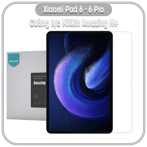 Kính cường lực Nillkin AMAZING H+ cho Xiaomi Pad 6 - 6 Pro, trong suốt 9H