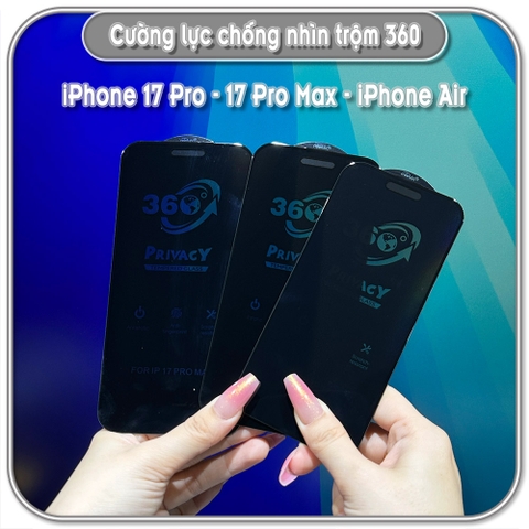 Cường lực chống nhìn trộm 360 Mletubl cho iPhone 17 Pro - 17 Pro Max và iPhone Air