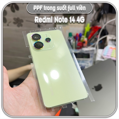 Dán PPF trong suốt Full viền cho Redmi Note 14 4G