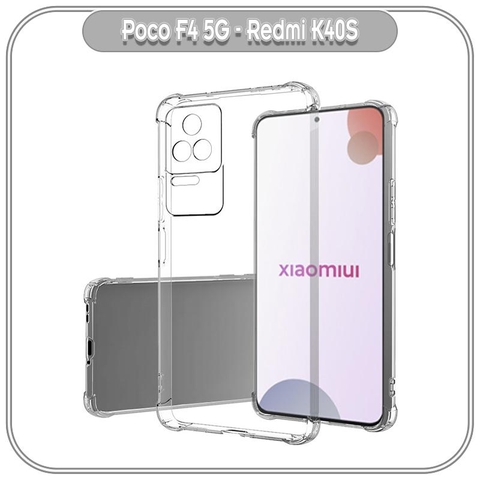 Ốp lưng cho Xiaomi Poco F4 - Redmi K40S nhựa dẻo TPU trong che camera