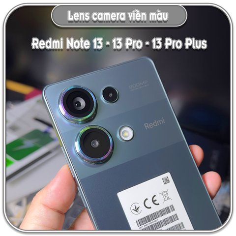 Dán lens camera Redmi Note 13 - 13 Pro - 13 Pro Plus, viền màu