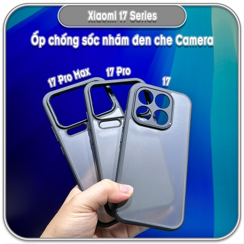 Ốp lưng chống sốc nhám đen che camera cho Xiaomi 17 Series