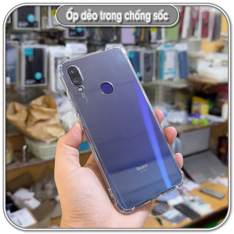 Ốp chống sốc cho Redmi Note 7 - 7 Pro, nhựa dẻo TPU trong che camera