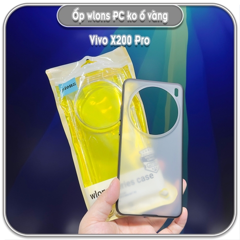 Ốp chống sốc cho Vivo X200 Pro, wlons lưng PC không ố vàng
