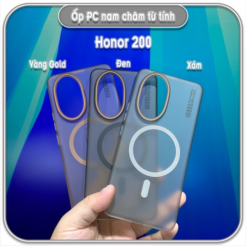 Ốp PC mỏng cho Honor 200, có nam châm sạc từ tính