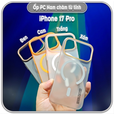 Ốp PC mỏng cho Xiaomi 17 - 17 Pro - 17 Promax ,có nam châm sạc từ tính