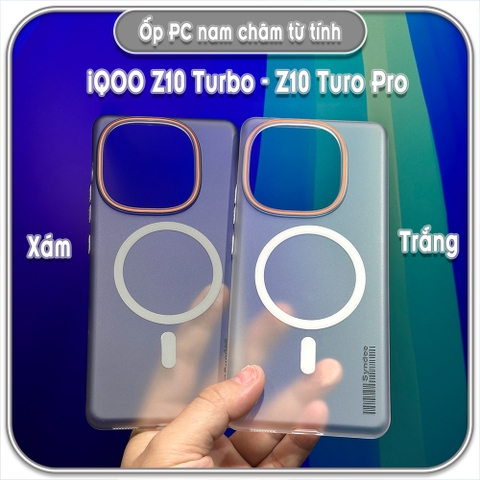 Ốp PC mỏng cho iQOO Z10 Turbo - Z10 Turbo Pro, có nam châm sạc từ tính