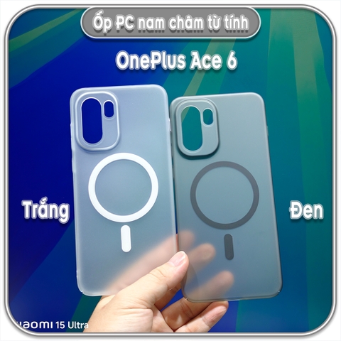 Ốp PC mỏng cho OnePlus Ace 6, có nam châm sạc từ tính